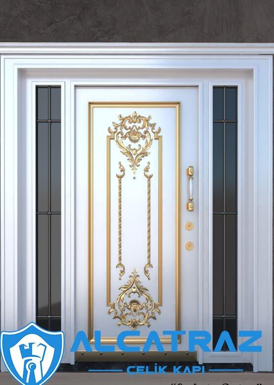 Altın Varaklı Lüks Modern Dış Kapı Villa Kapısı AVK-164