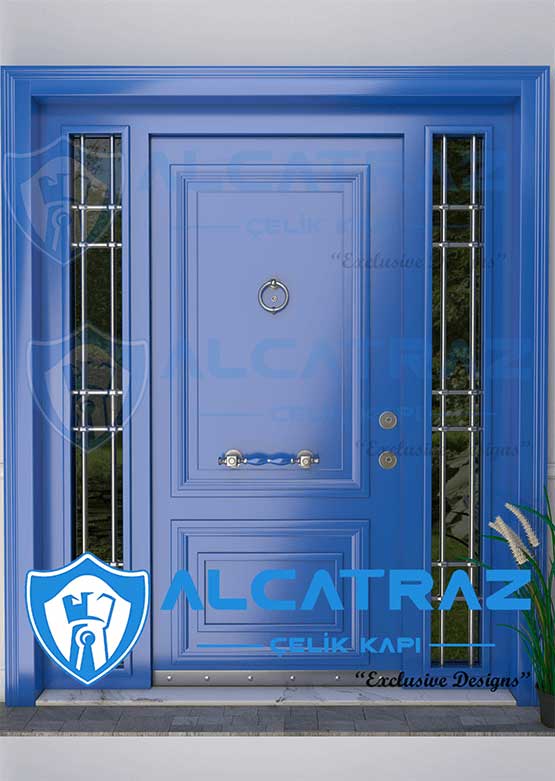 Bodrum Mavisi Modern Villa Giriş Kapısı AVK-681