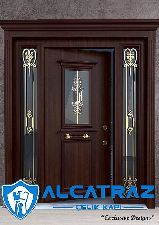 Altın Ferforje Detaylı Villa Giriş Kapısı AVK-044
